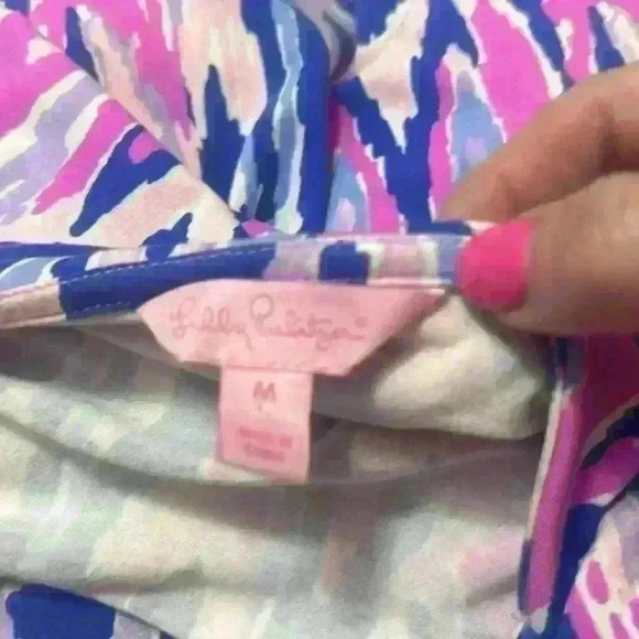 Lilly Pulitzer Medium Klea Off-the-Shoulder Romper Item# 2K - Picture 8 of 10